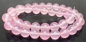 Jadeit - kula 10mm - w kolorze kwarcu różowego 