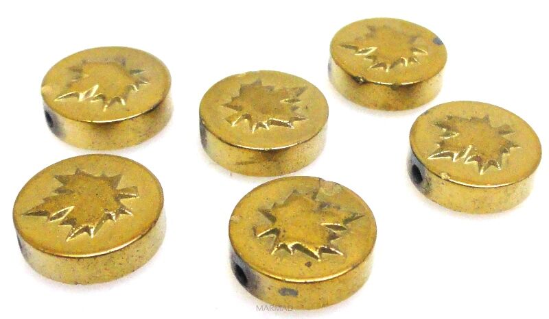 Hematyt złoty - liść klonu 10mm