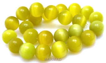 Uleksyt - kula 16mm - cytrynowo oliwkowy - II gatunek