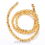 Hematyt fasetowany pozłacany - kula 6mm - 2