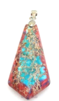 Zawieszka - jaspis cesarski grot 45x15mm