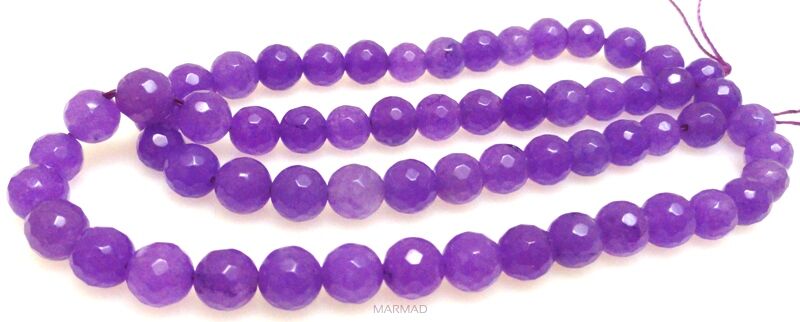 Jadeit fasetowany - kula 6,5mm 