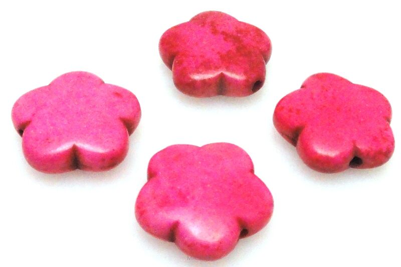 Howlit różowy- kwiatek 15mm