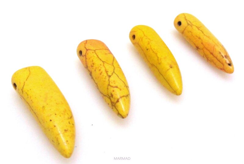 Howlit - kieł 30x10mm - żółty