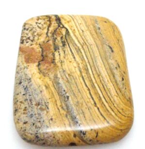 Jaspis obrazkowy - na wisior - prostokąt 40x30mm