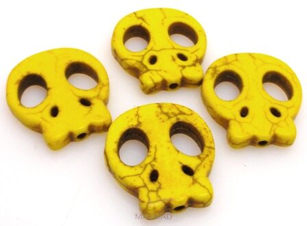 Howlit - czaszka 20x20mm - żółty