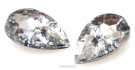 Guziki kryształowe fasetowane - kropla 20x14mm - crystal