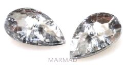 Guziki kryształowe fasetowane - kropla 20x14mm - crystal
