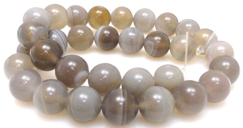 Agat szary kule 12mm