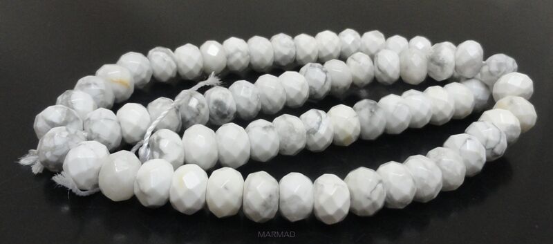 Howlit biały fasetowany - oponka 8x5mm