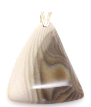 Zawieszka - krzemień pasiasty 42x28mm + srebro 925