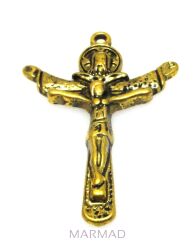 Zawieszka - krzyż 33x24mm - antyczne złoto
