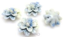 Koral z żywicą - kwiatek dalia 17mm - jasno niebieski