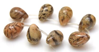 Jaspis tygrysi - kropla 20x13mm