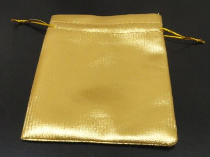Woreczek ozdobny na biżuterię, prezent - 120x100mm - złoty