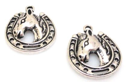 Zawieszka - głowa konia w podkowie 20x18mm