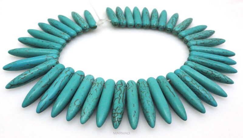 Howlit turkusowy - kropla 25x5mm - 1 szt.