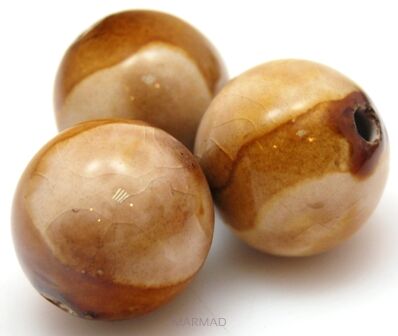 Ceramika cieniowana brązowa - kula 30mm