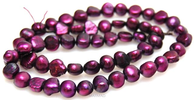 Perła rzeczna fioletowy - bryłka 7x8mm