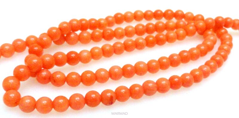 Koral pomarańczowy - kula 4mm