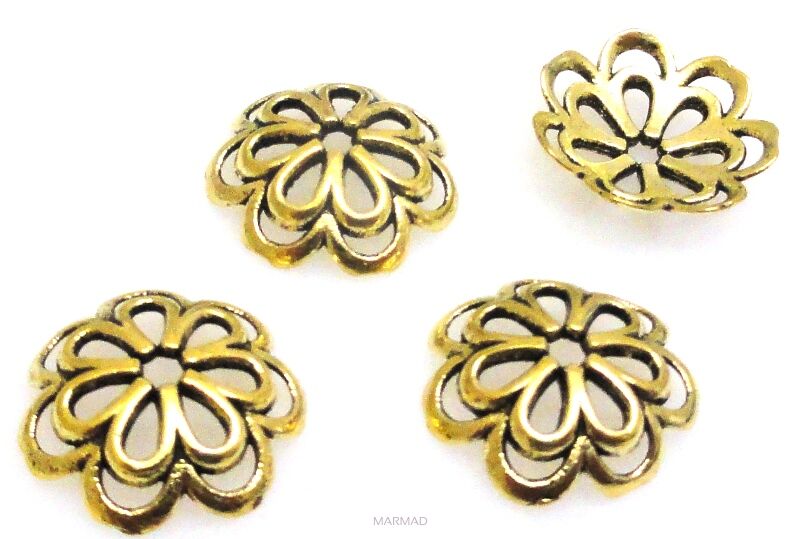 Czapeczki bali na korale ażurowy kwiatek 14mm