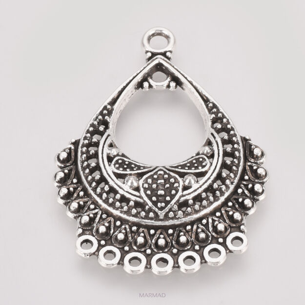 Łącznik, konektor, Baza filigranowa na wisior, kolczyki 36x26mm