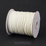 Sznurek jubilerski woskowany - o średnicy 1,5mm - biały - 2