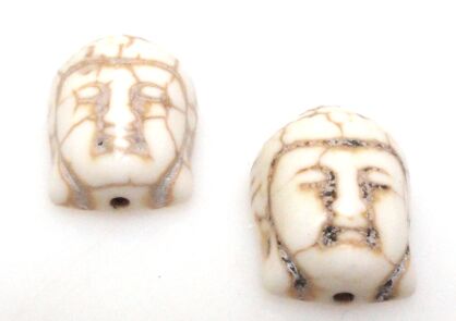 Howlit głowa Buddy 20x15mm - kremowy