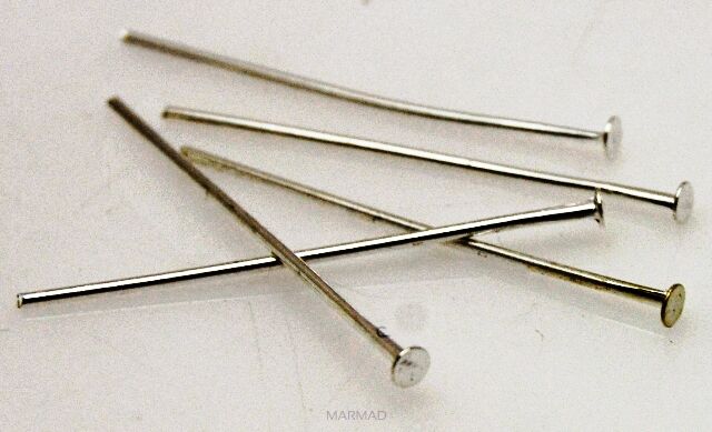 Szpilka z talerzykiem 30mm - posrebrzana