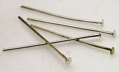 Szpilka z talerzykiem 30mm - posrebrzana