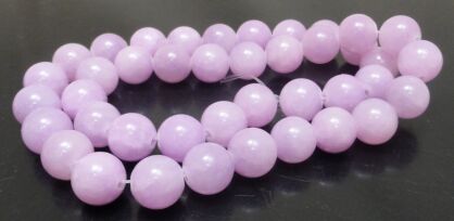Jadeit Mashan - kule 10mm -liliowo różowy