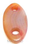 Agat - na wisior, klamra owal 59x29mm - dwa otwory