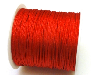 Sznurek bawełniano- nylonowy satynowy 0,8mm - czerwony