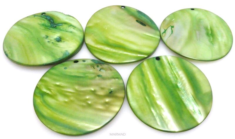 Muszla zielona 50mm - na zawieszkę