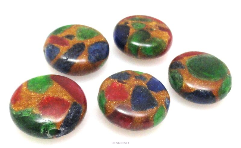 Kwarc z żywicą - moneta 14mm