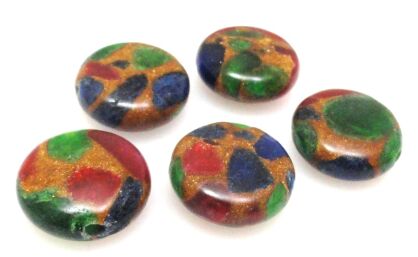 Kwarc z żywicą - moneta 14mm