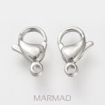 Zapięcie karabińczyk 13mm - kolor srebrny - 2