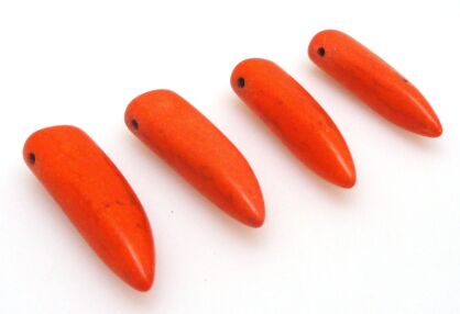 Howlit - kieł 30x10mm - pomarańczowy