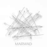 Szpilka z oczkiem 50mm - kolor srebrny - 2