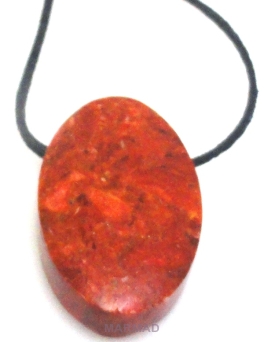 Koral - na wisior - markiza 40x24x11mm