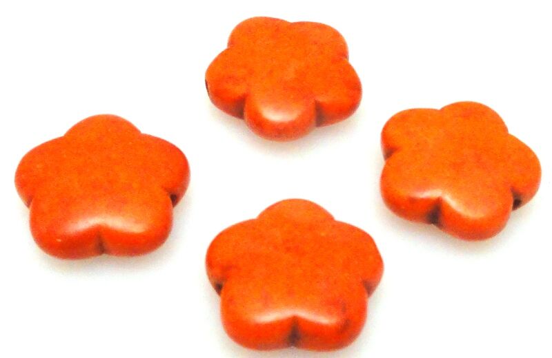 Howlit pomarańczowy- kwiatek 15mm