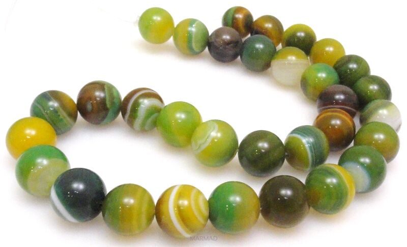 Agat zielony - kule 12mm