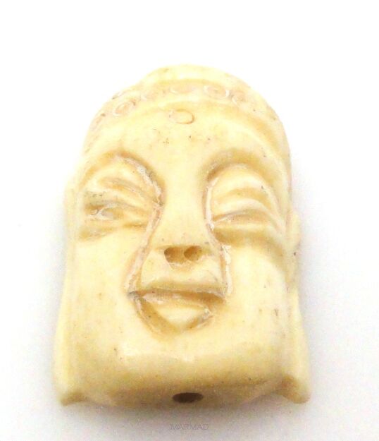 Głowa Buddy 33x23mm - na wisior - kość bawołu