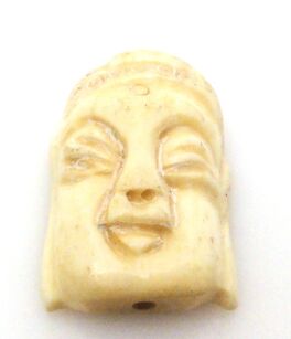 Głowa Buddy 33x23mm - na wisior - kość bawołu