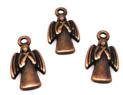 Aniołek - zawieszka 18x10mm- red copper
