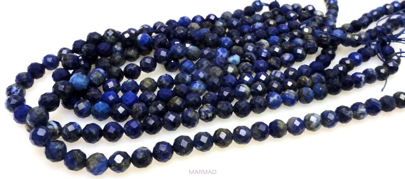 Lapis lazuli fasetowany - kula 4mm
