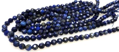 Lapis lazuli fasetowany - kula 4mm