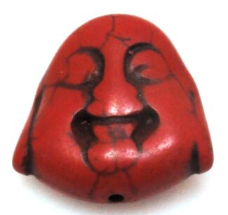 Howlit czerwony - na wisior - głowa Buddy 30x25mm