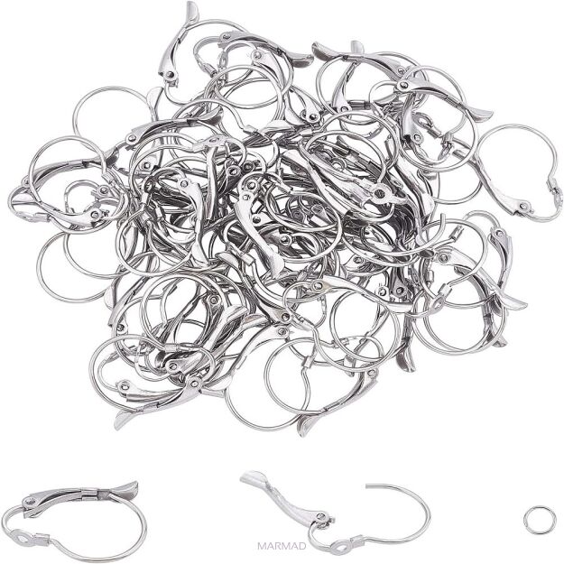 Bigle - zamknięte ze stali nierdzewnej 304 18x15x3,5 mm- para