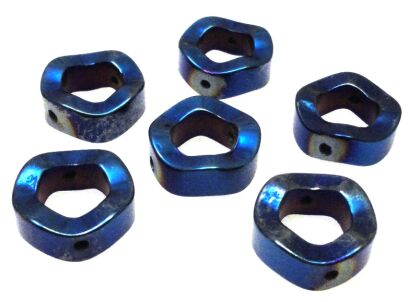 Hematyt niebieski - ozdobne kółka 12mm